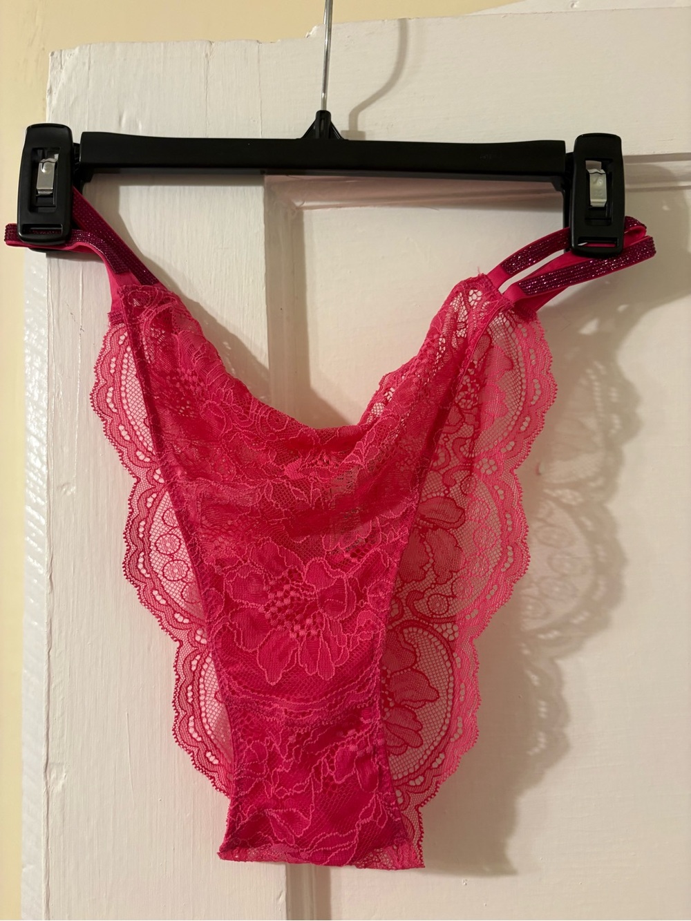 Victorias Secret Hot Pink Lace Bikini Panty